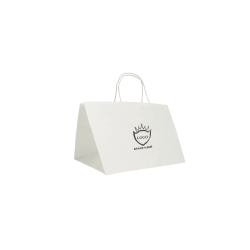 Sac papier personnalisé Safari 34X34X25 CM | SAC PAPIER SAFARI FOND LARGE | IMPRESSION FLEXO EN UNE COULEUR SUR LES 2 FACES